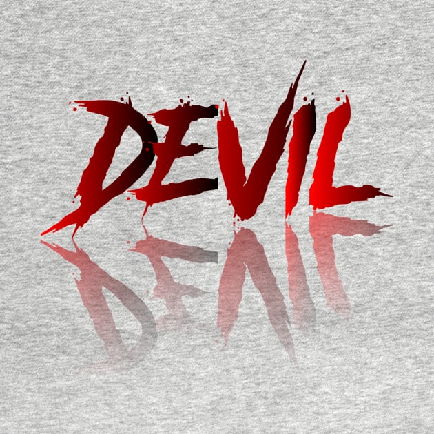 Devil 3D Look Dark Red Glassy Effect by Tshirtstory